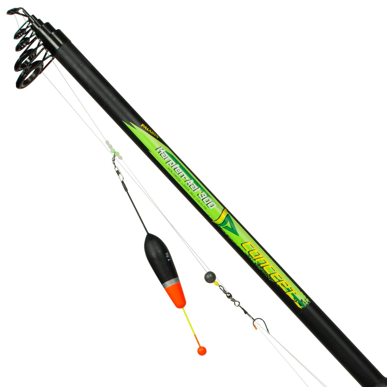 Hengelset | Hengel en reel combo | Karper en paling | 300 cm 3/7