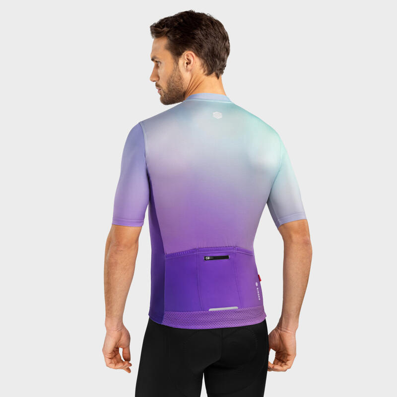 Maillot manches courtes Cyclisme SIROKO M2 Planet Violet Homme