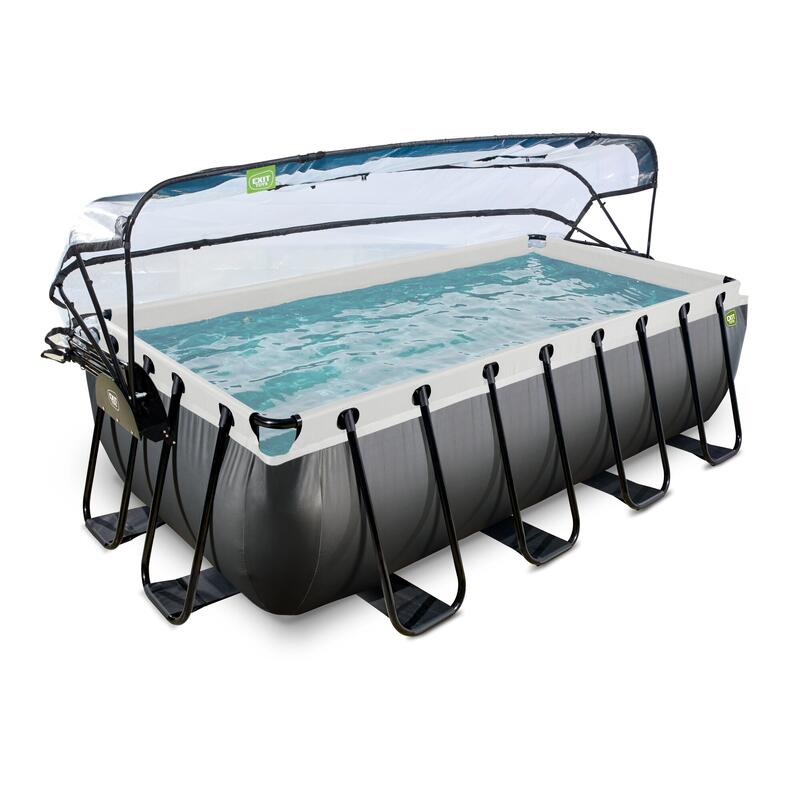 Zwembad 400x200cm met overkapping en zandfilter- en warmtepomp