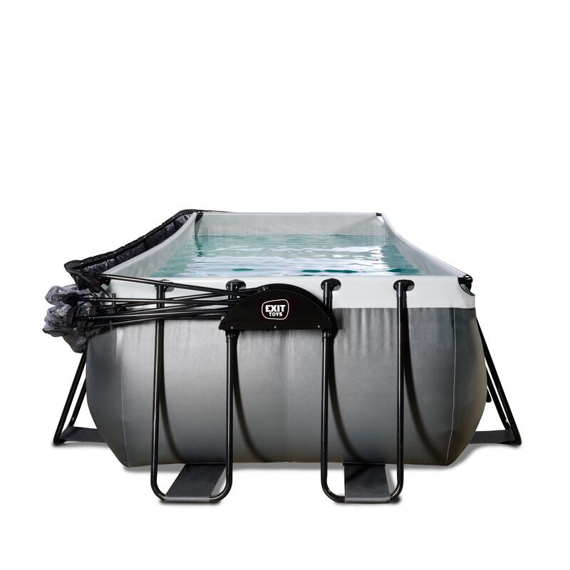 Pool 400x200x122cm mit Abdeckung und Sandfilterpumpe
