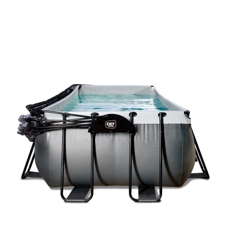 Pool 540x250x122cm mit Abdeckung und Sandfilter- und Wärmepumpe