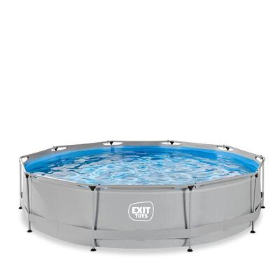 Wood zwembad ø360x76cm met filterpomp