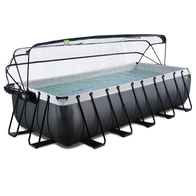 Piscine couverte 540x250x122cm avec pompe filtrante à sable