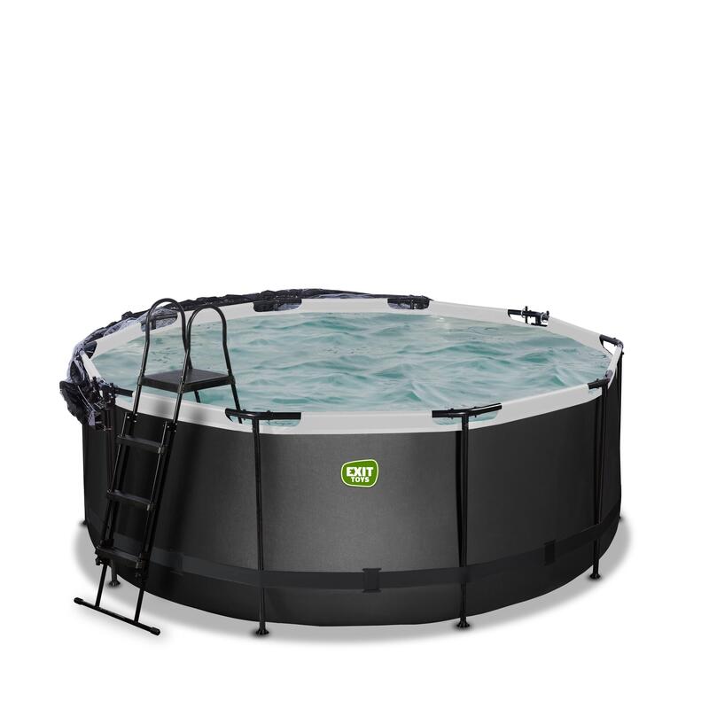 Pool ø360x122cm mit Abdeckung und Sandfilter- und Wärmepumpe