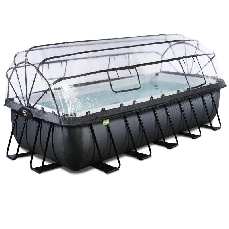 Piscine couverte 540x250x122cm avec pompe filtrante à sable