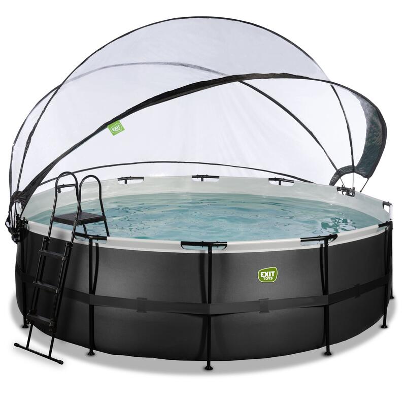 Zwembad ø450x122cm met overkapping en zandfilter- en warmtepomp
