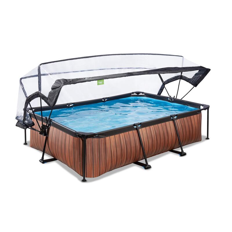 Piscine couverte 300x200x65cm avec pompe filtrante