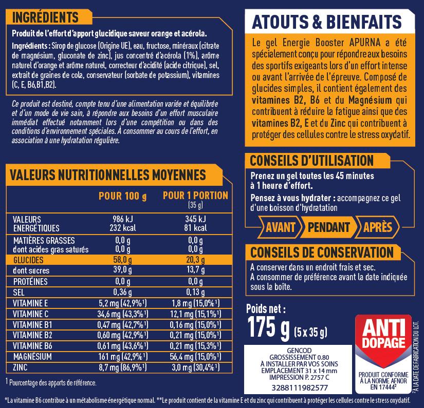 Gel Passage Difficile (Etui 5 x 35g) | Orange Acérola 3/4