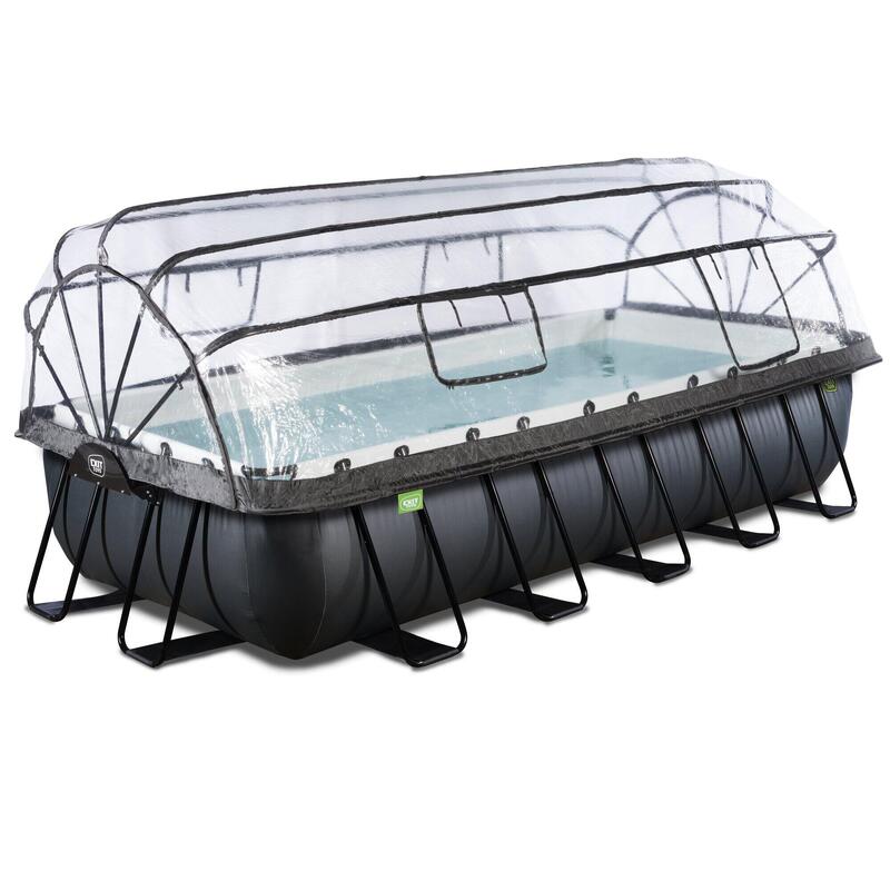 Piscine couverte 540x250x100cm avec pompe filtrante à sable et &agra