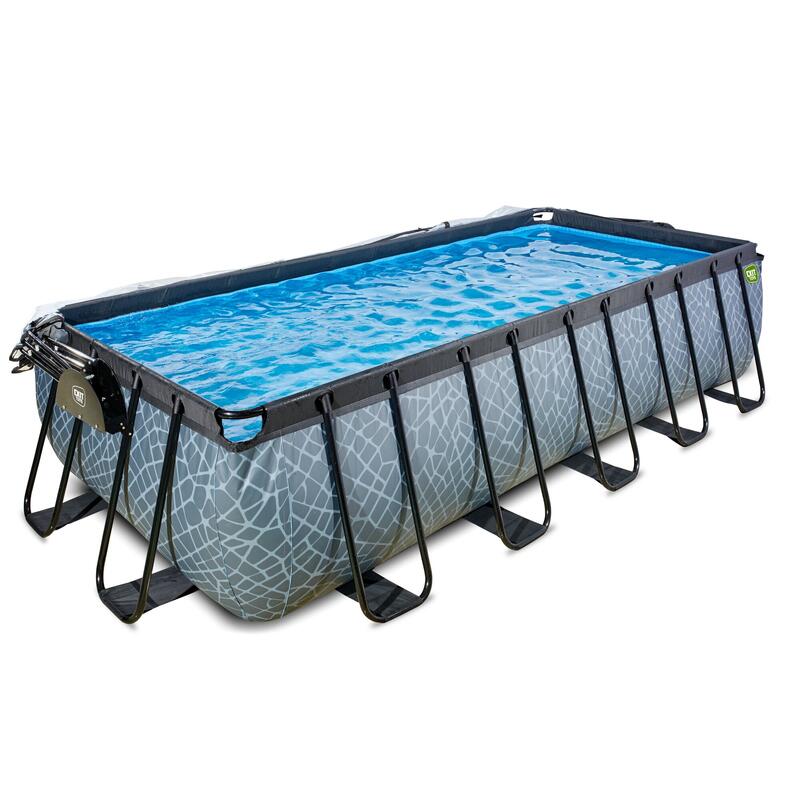 Zwembad 540x250x122cm met overkapping en zandfilter- en warmtepomp