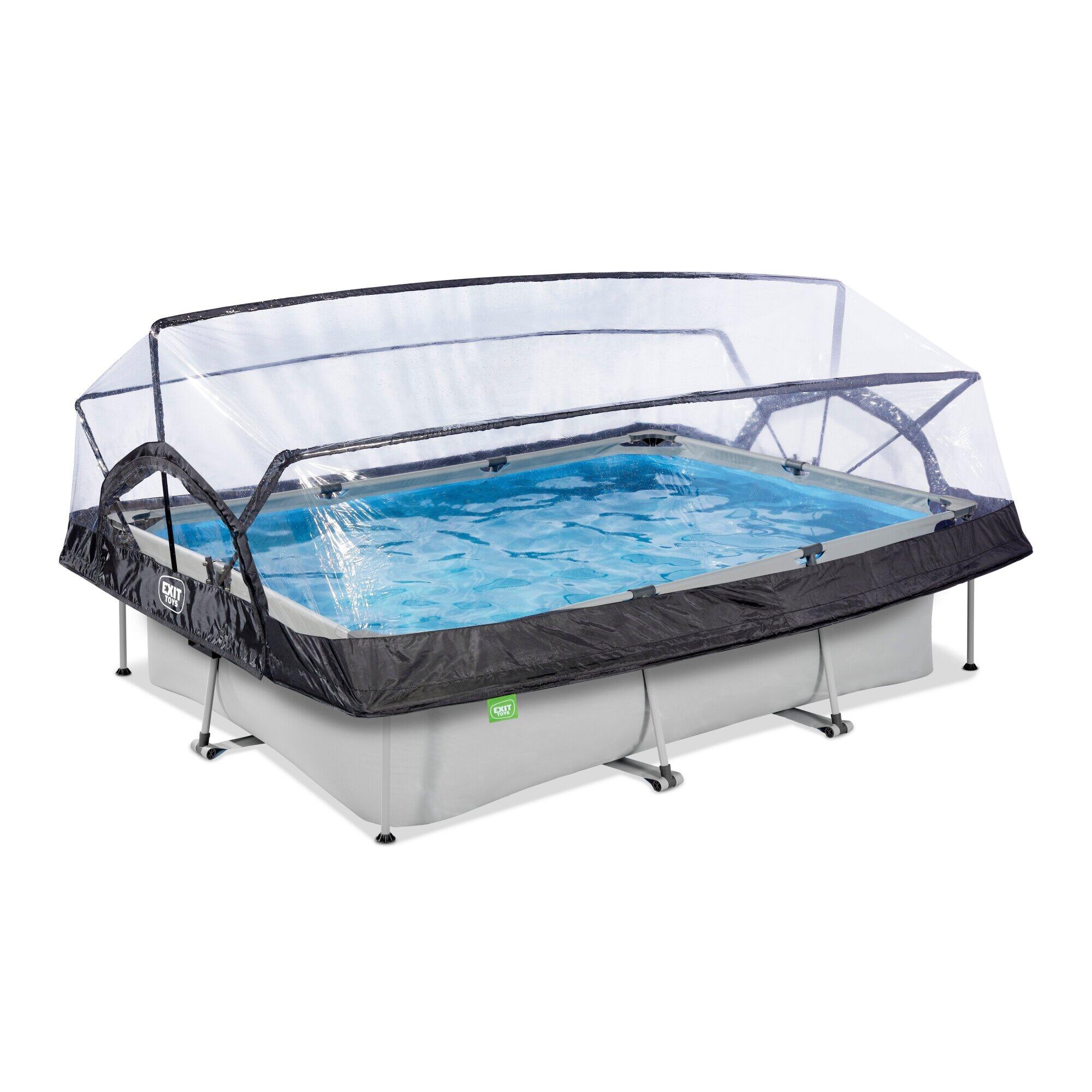 EXIT TOYS Zwembad 300x200x65cm met overkapping en filterpomp