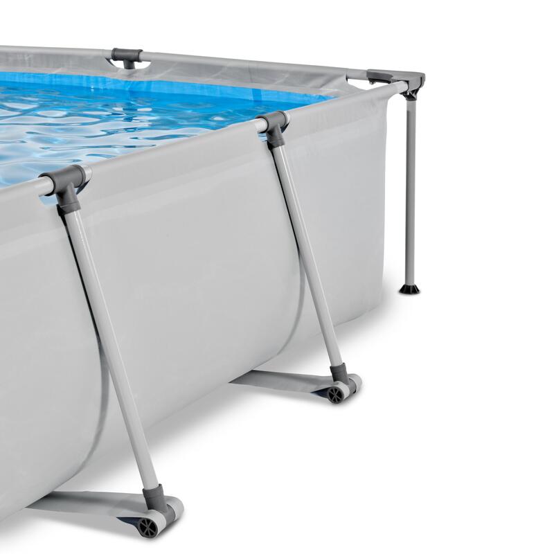 Pool 300x200x65cm mit Abdeckung und Filterpumpe