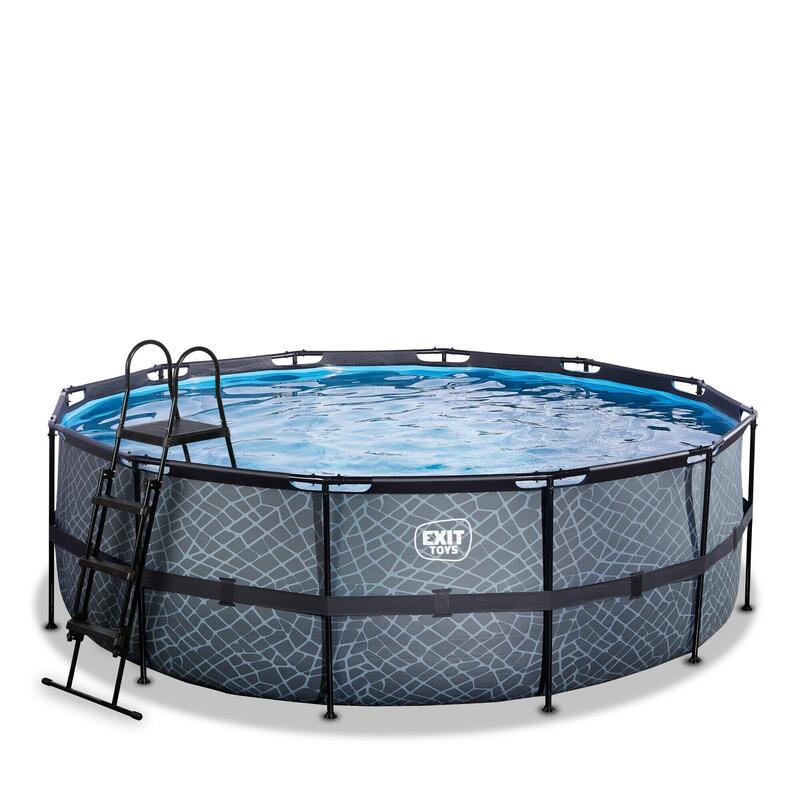 Piscine ø427x122cm avec pompe filtrante à sable