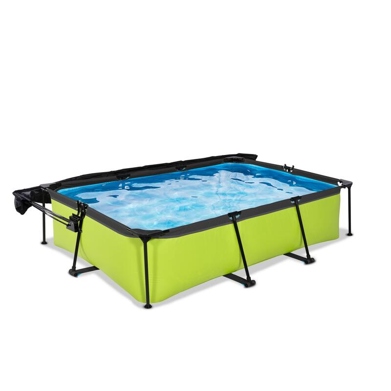 Piscine 300x200x65cm avec voile d'ombrage et pompe filtrante