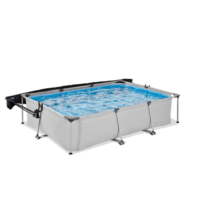 Piscine 300x200x65cm avec voile d'ombrage et pompe filtrante