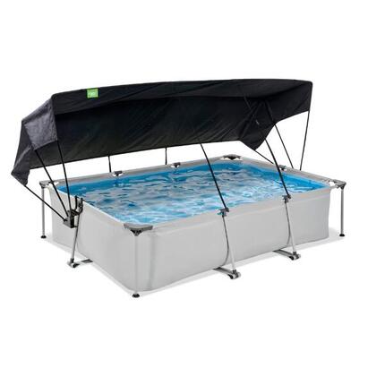 Piscine 300x200x65cm avec voile d'ombrage et pompe filtrante