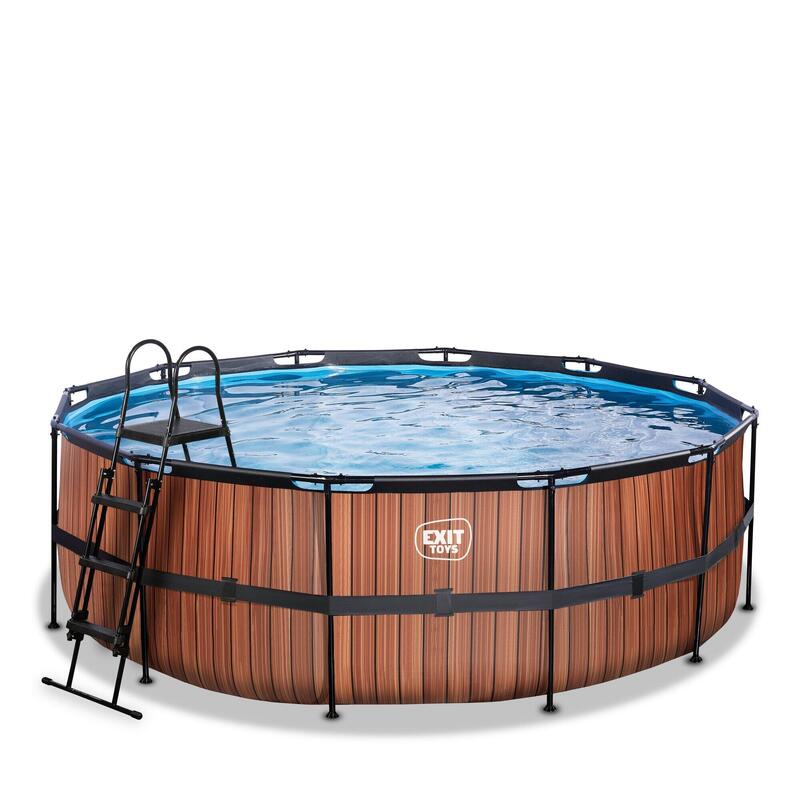 Piscine ø427x122cm avec pompe filtrante à sable