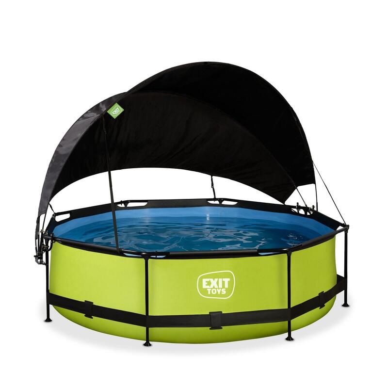 Piscine ø300x76cm avec voile d'ombrage et pompe filtrante