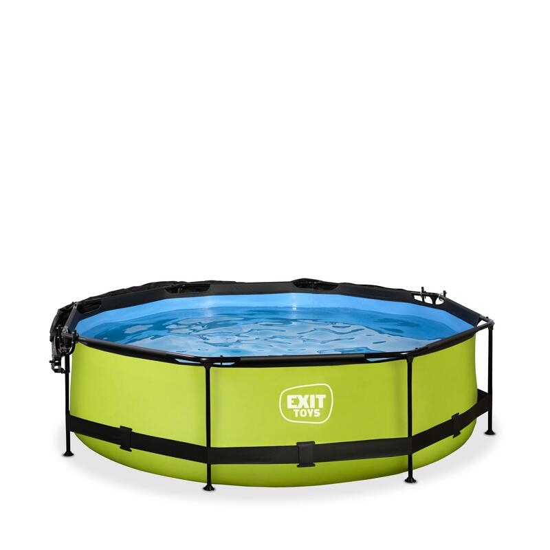 Piscine ø300x76cm avec voile d'ombrage et pompe filtrante