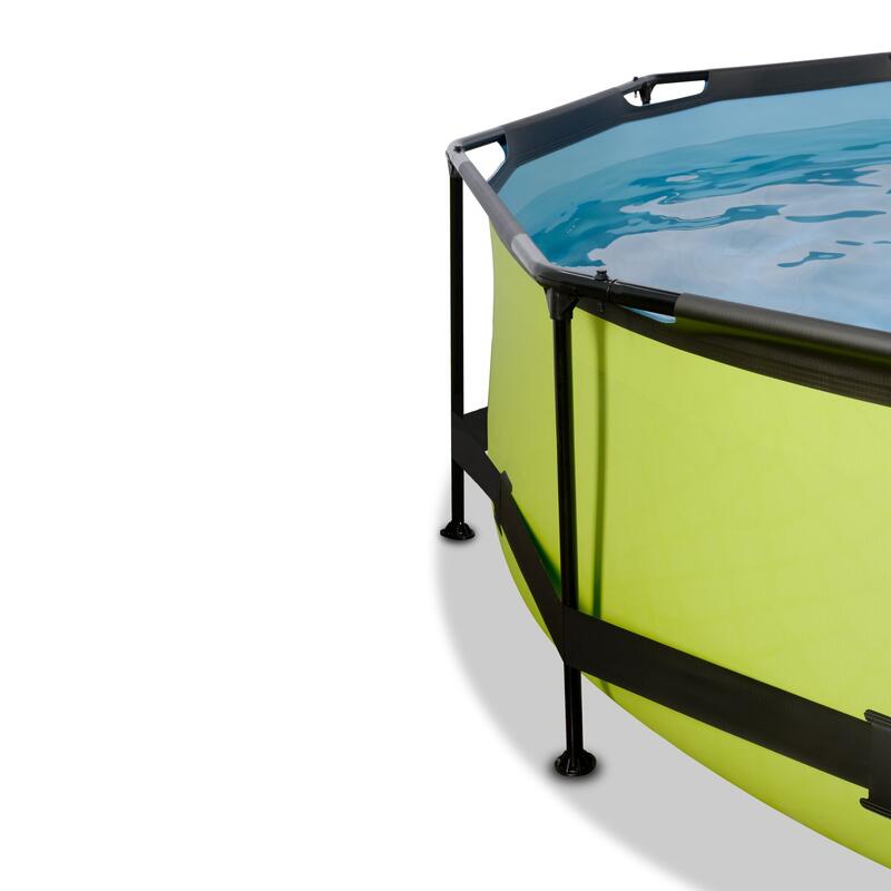 Piscine couverte ø244x76cm avec pompe filtrante