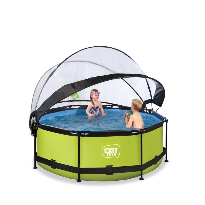 Piscine couverte ø244x76cm avec pompe filtrante