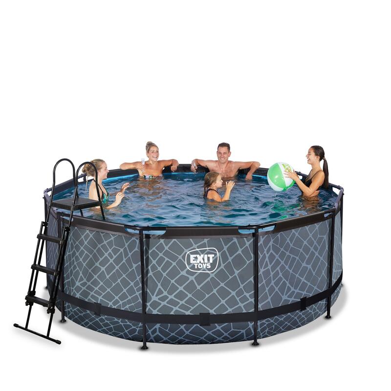 Piscine ø360x122cm avec pompe filtrante à sable