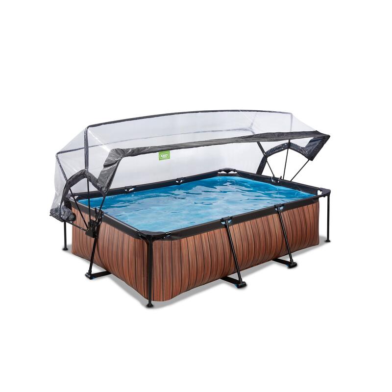 Pool 220x150x65cm mit Abdeckung und Filterpumpe