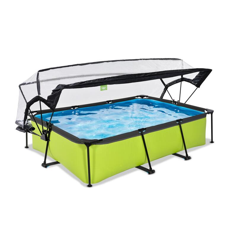 Piscine couverte 300x200x65cm avec pompe filtrante