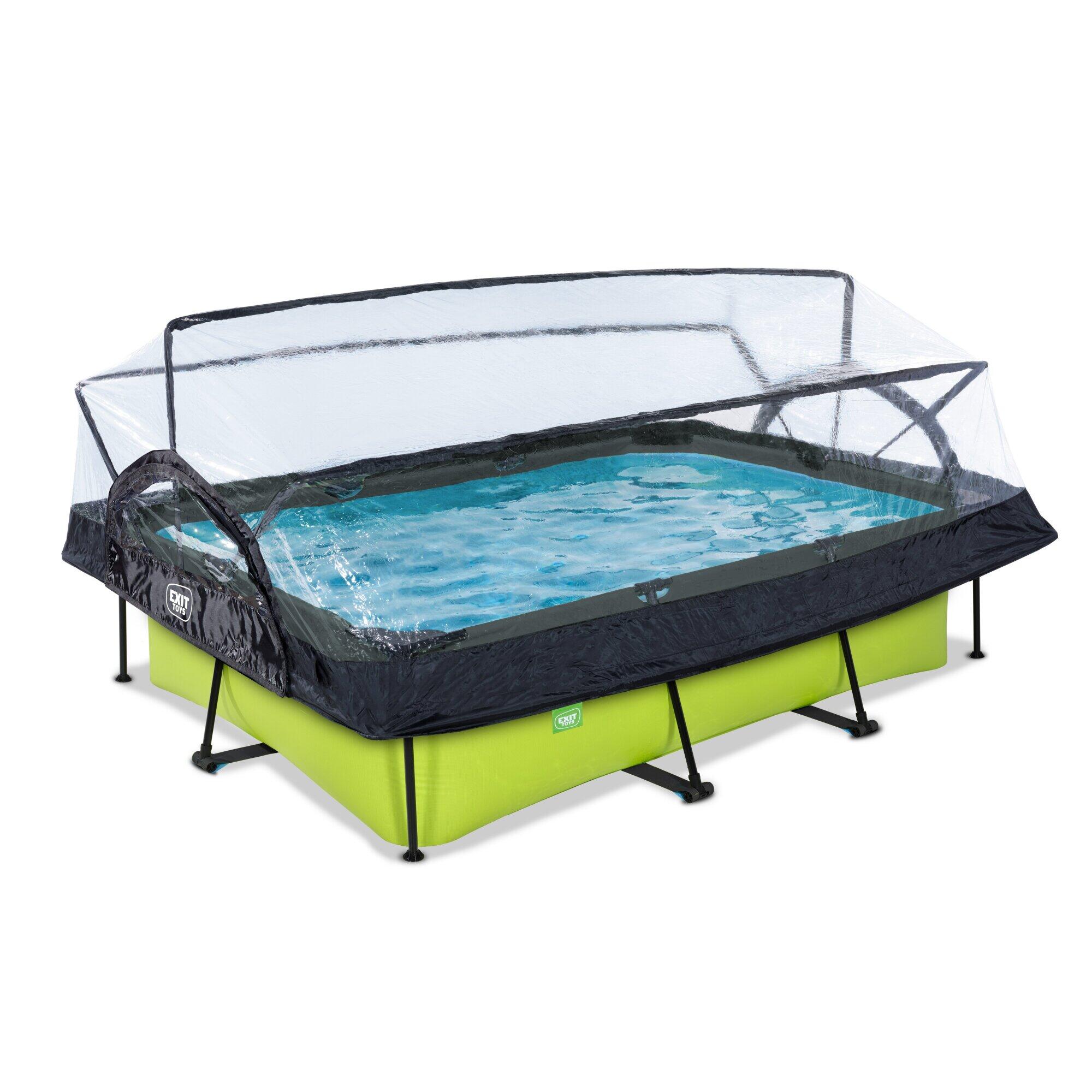 EXIT TOYS EXIT Lime zwembad 300x200x65cm met filterpomp en overkapping - groen