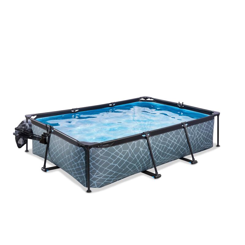 Zwembad 300x200x65cm met overkapping en filterpomp