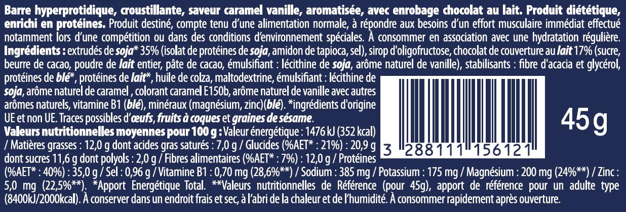Barre Protéinée CRUNCHY Caramel-Chocolat - Etui 5x45g 2/3