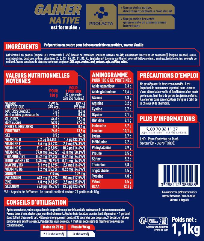 Protein vanilla Apurna Gainer Native Doypack 2/4