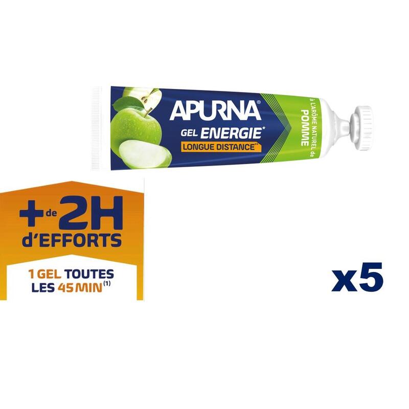 Gel Energie Longue Distance Pommer verte +2h d'Efforts - 5x35g