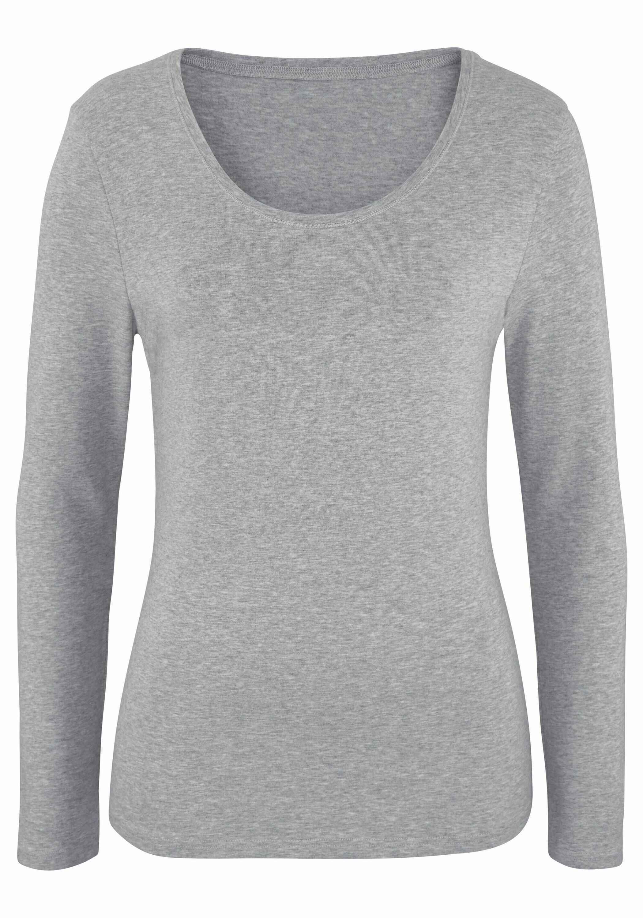 Damen Vivance Langarmshirts (2 Stück) aus Baumwoll-Stretch 4/5