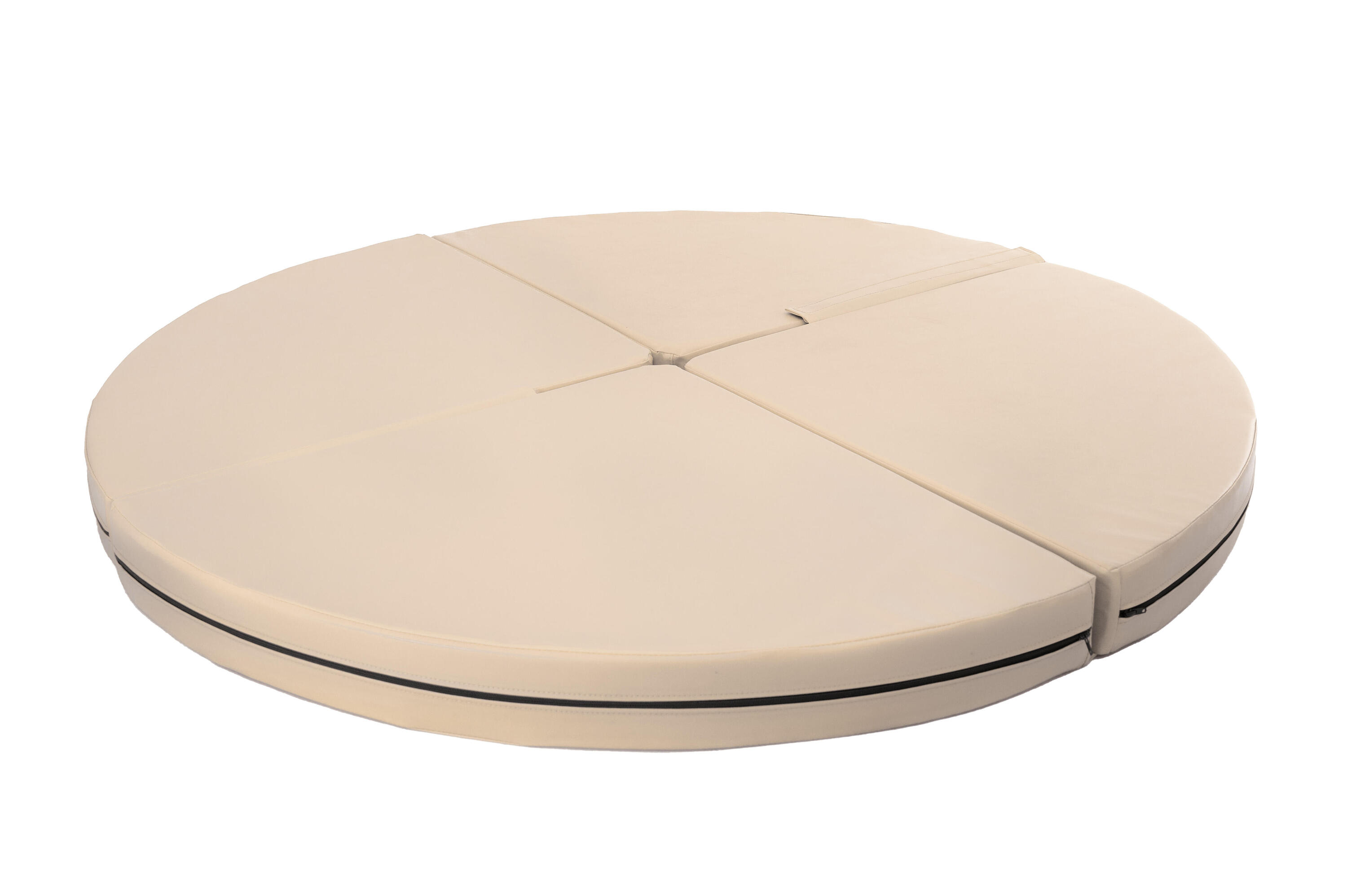 Colchão de dança com varão redondo dobrável diâmetro 150 cm espessura 10 cm 2/4
