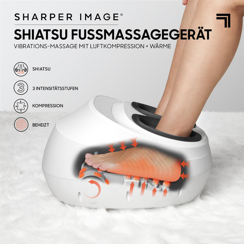 Shiatsu Fußmassagegerät Eggshape mit Timer-, Wärme- und Vibrationsfunktion