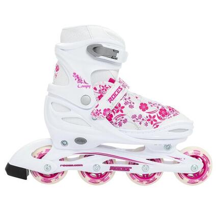 Patines - Compy 8.0 - Niñas - Ajustable - Blanco - Rosa