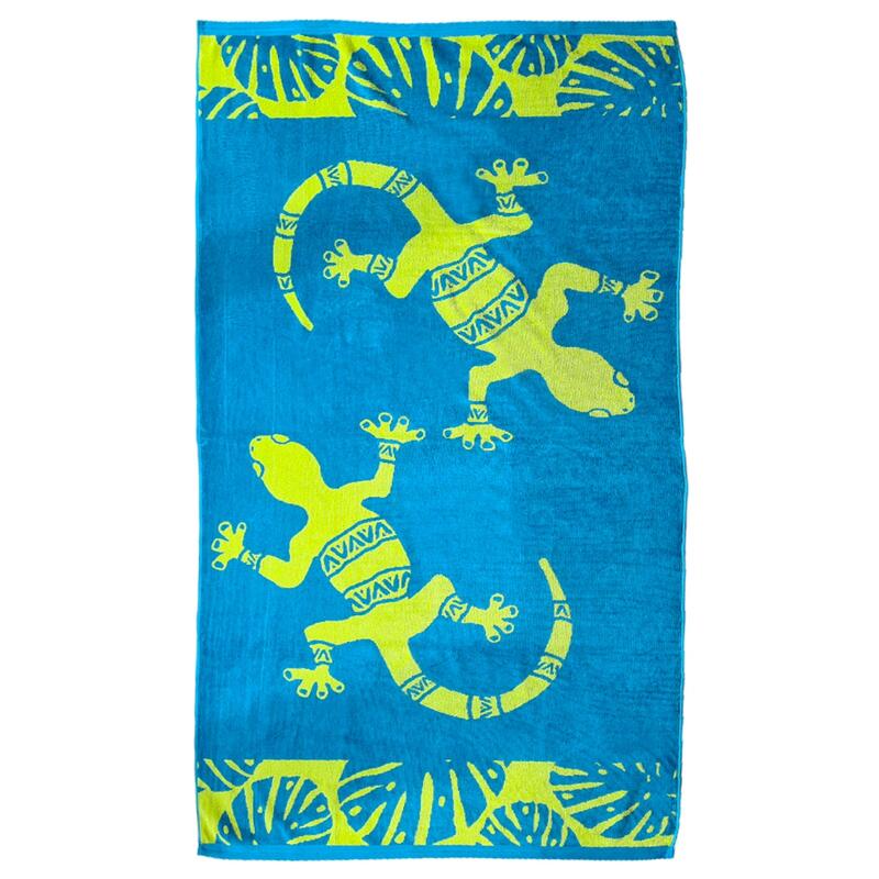 Serviette de plage éponge velours Jacquard Opal 90x170 400g/m²