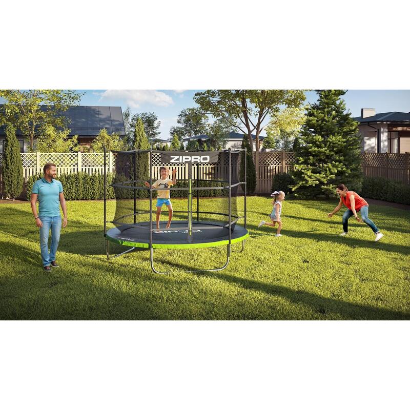 Trampolin rund outdoor Zipro Jump Pro 8FT 252 cm mit Internes Sicherheitsnetz