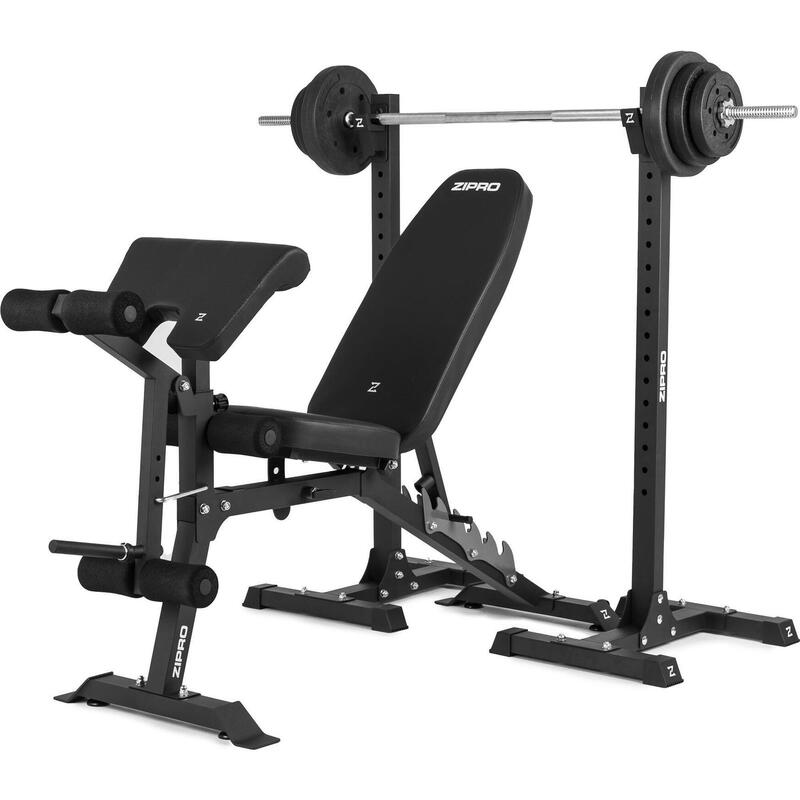 Banc de musculation Zipro Superset inclinable déclinable avec support de barre