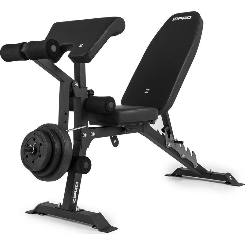 Banc de musculation Zipro Superset inclinable déclinable avec support de barre