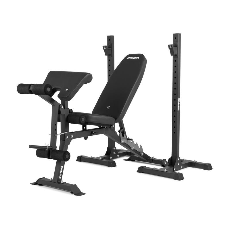 Banco musculación Zipro Superset reclinable con soporte de barra