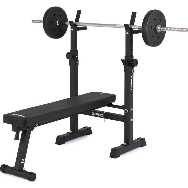 Banco musculación Zipro Core plegable con rack para pesas