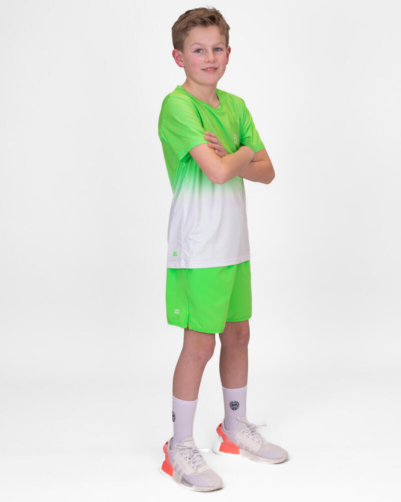 Camiseta Bidi Badu Crew Gradiant Verde Neon Blanco Junior 3/5