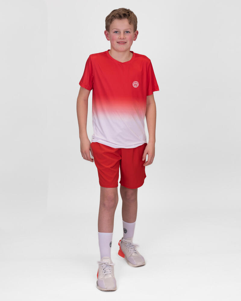 Camiseta Bidi Badu Crew Gradiant Rojo Blanco Junior 3/5