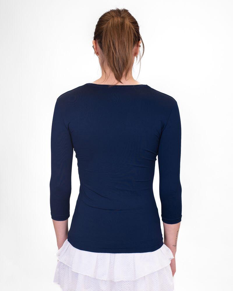 Camiseta de mujer con cuello de pico y manga 3/4 Bidi Badu Crew 2/7