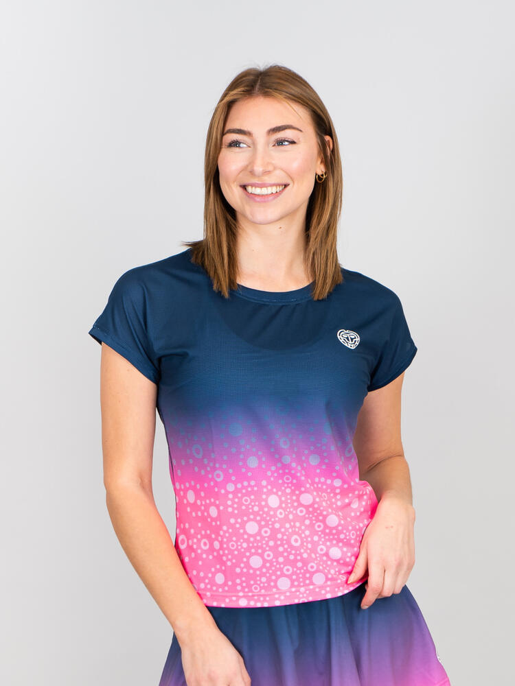 Camiseta Bidi Badu Colortwist Rosa Azul Oscuro Mujer