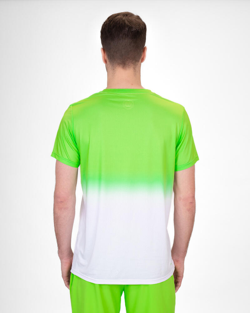 Camiseta Bidi Badu Crew Gradiant Verde Neon Blanco 2/7