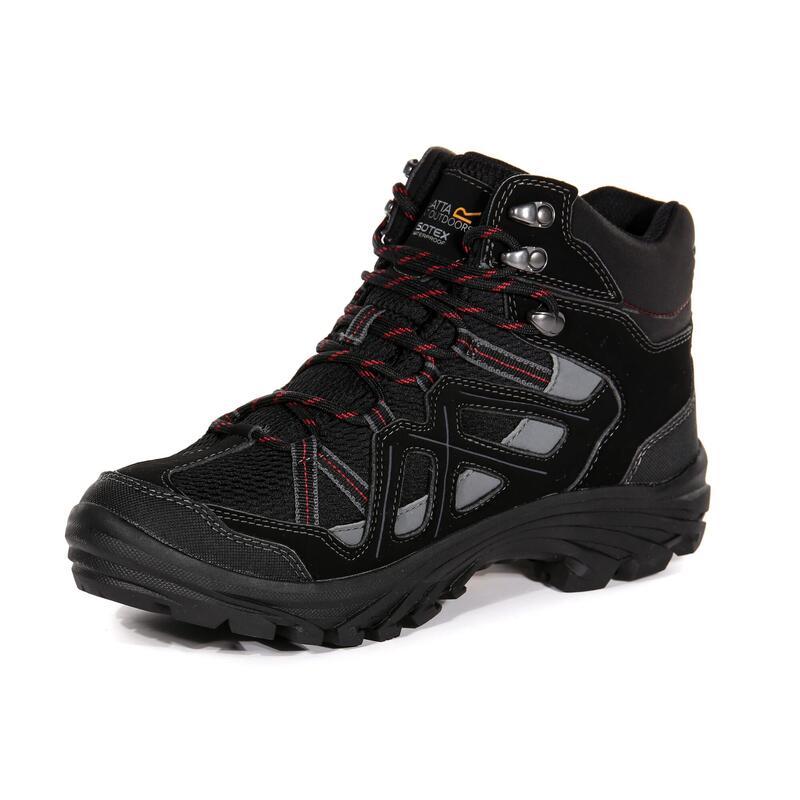 Burrell II Heren Hiking Wandelschoenen - Zwart