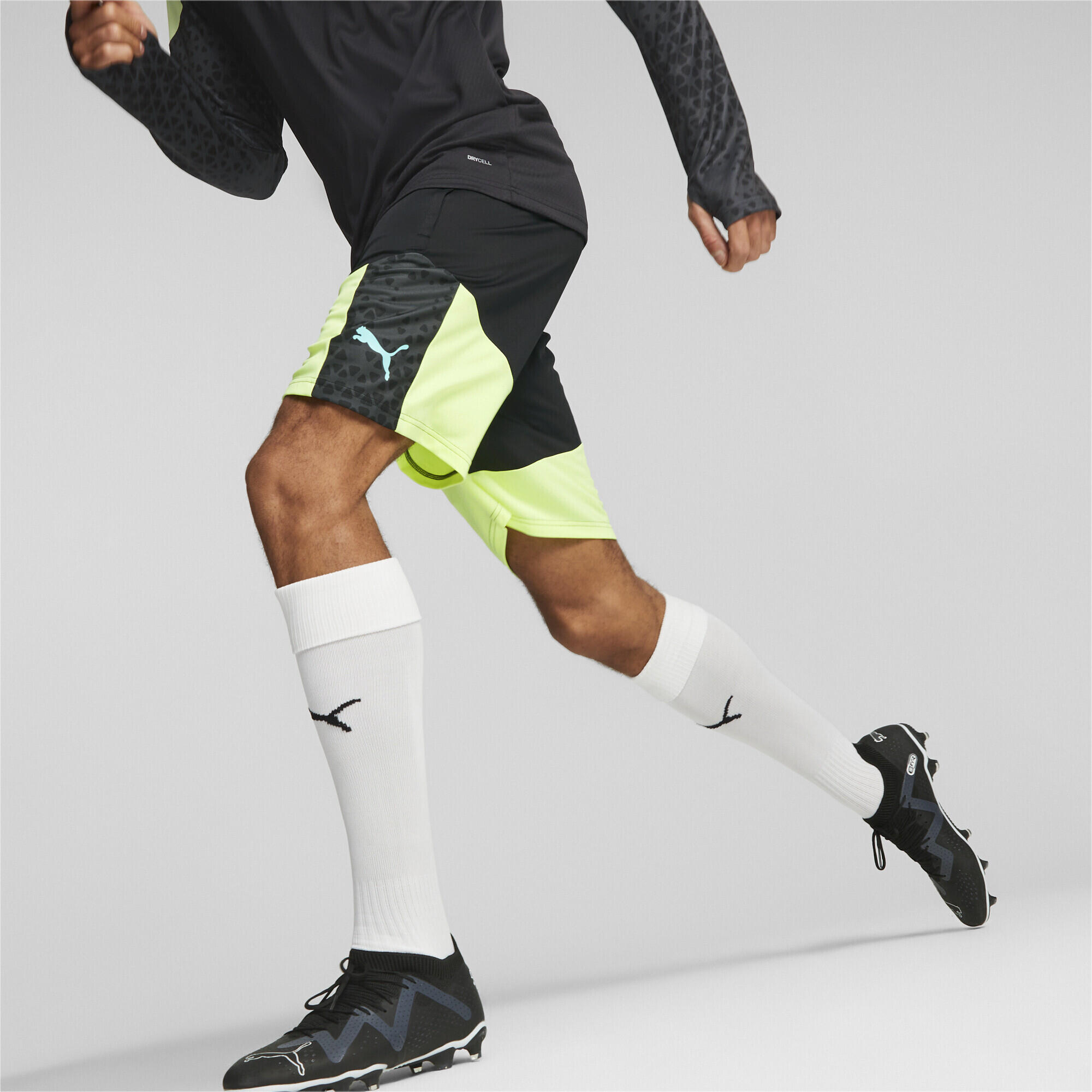 individualCUP Fußball Trainingsshorts Herren PUMA Black Fast Yellow 2/7